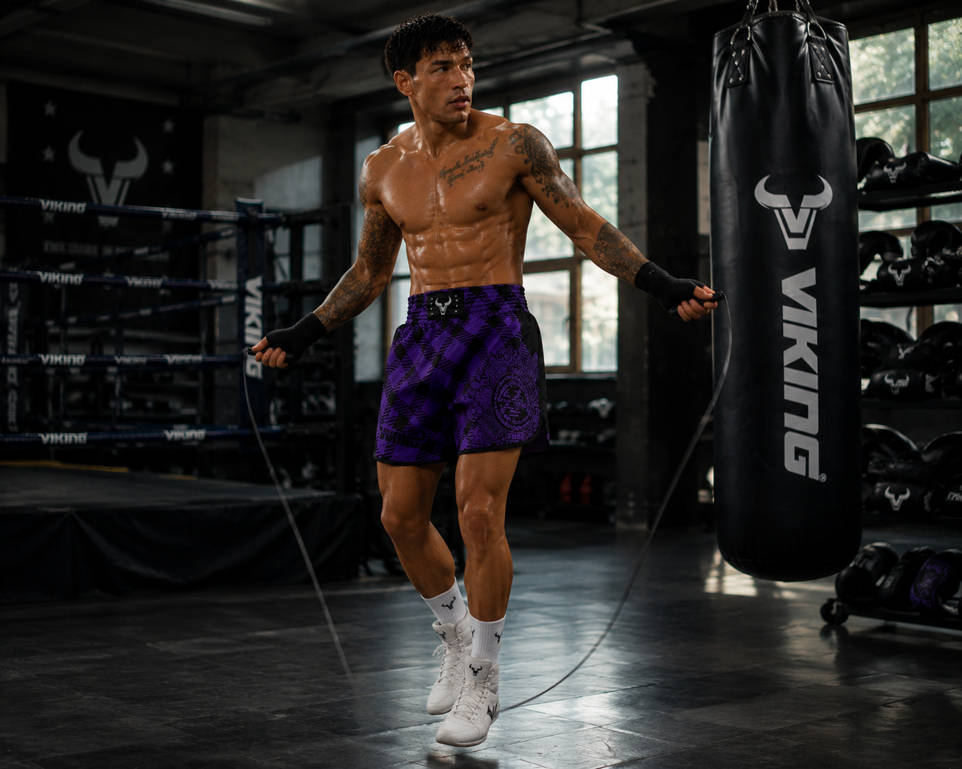 Viking Stripe Muay Thai Shorts