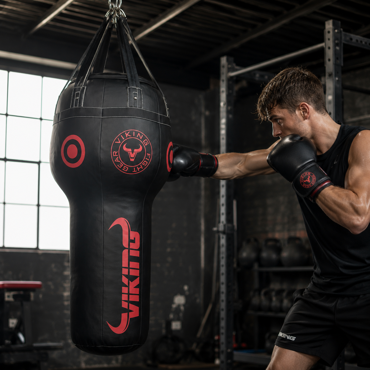 Viking Angle Leather Upper Cut Punching bag