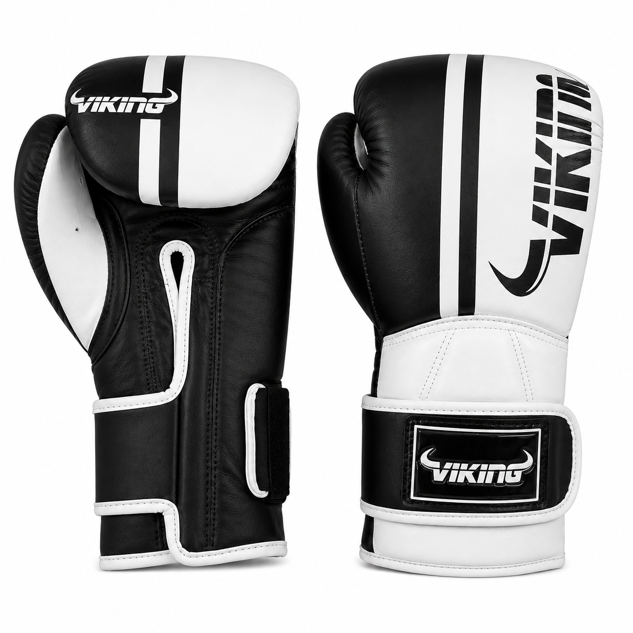 Viking Odin Elite Leather Dual Wrist strap Boxing Gloves