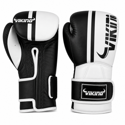 Viking Odin Elite Leather Dual Wrist strap Boxing Gloves