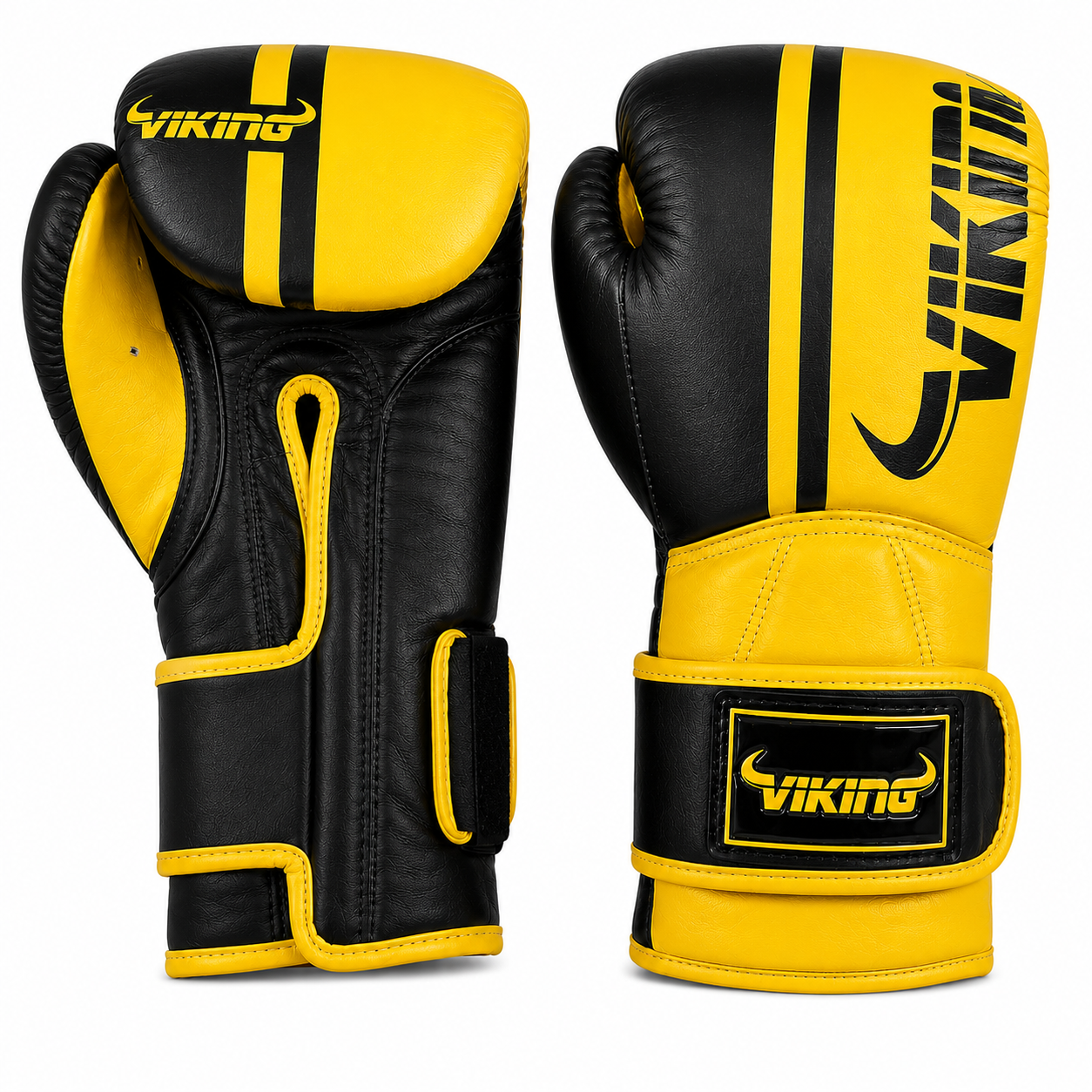 Viking Odin Elite Leather Dual Wrist strap Boxing Gloves