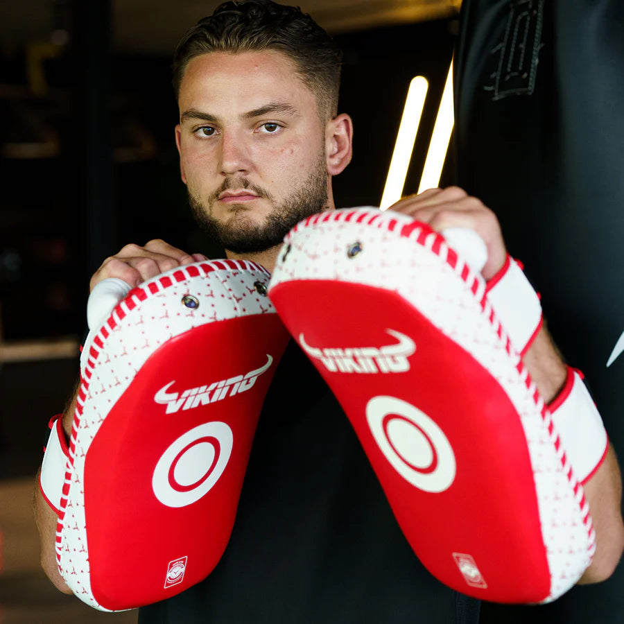 Viking Diablo Curved Pro Leather  Thai Pads (Heavy Duty)