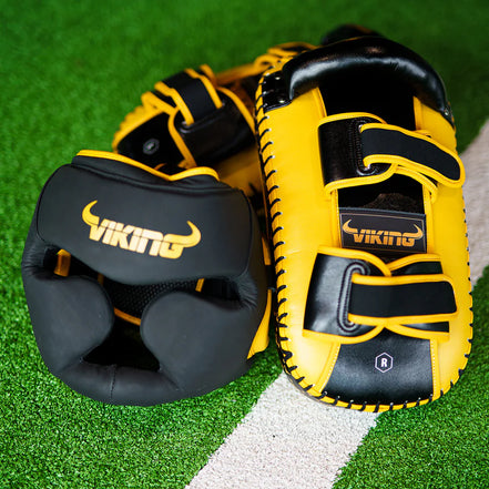 Viking Diablo Curved Pro Leather  Thai Pads (Heavy Duty)
