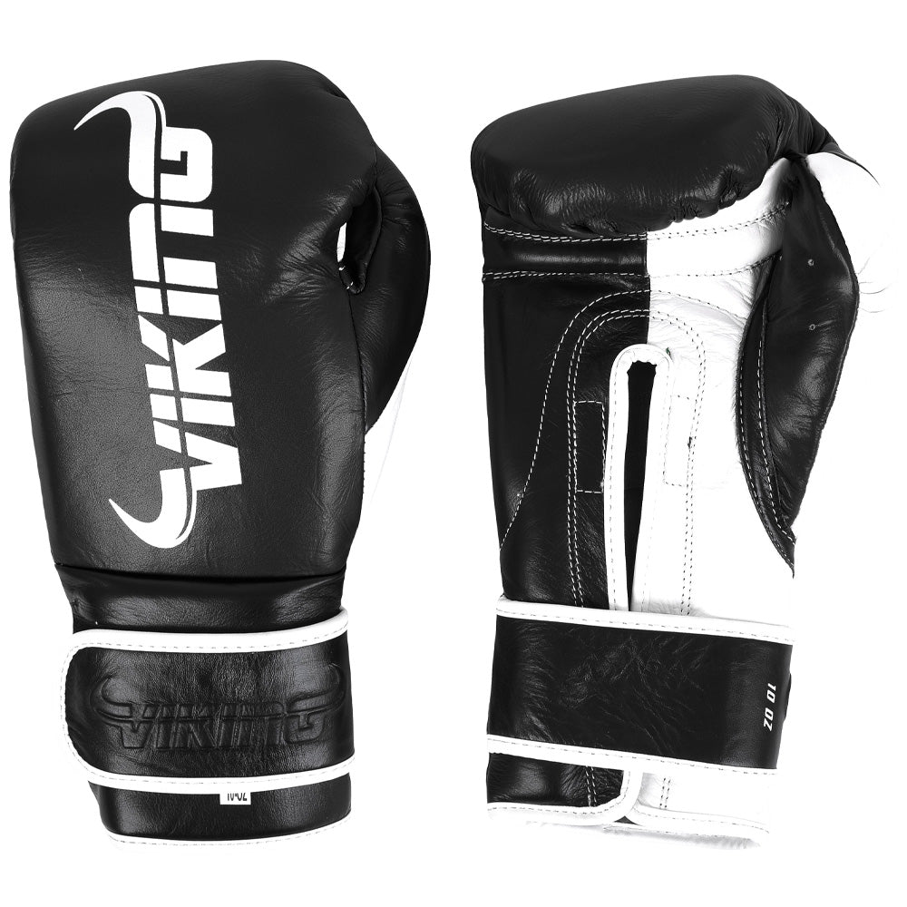 Viking Spartacus Pro Fight Gloves Black/Black/White