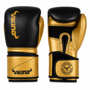 Viking Power Pro Leather Boxing Gloves Black/Gold