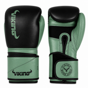 Viking Power Pro Leather Boxing Gloves Black/Green