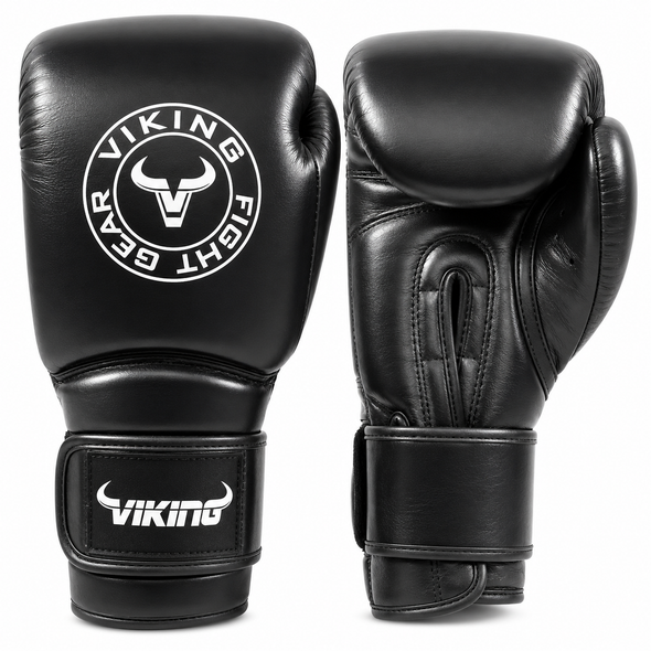 Viking Savage Leather Wrist Locking Boxing gloves