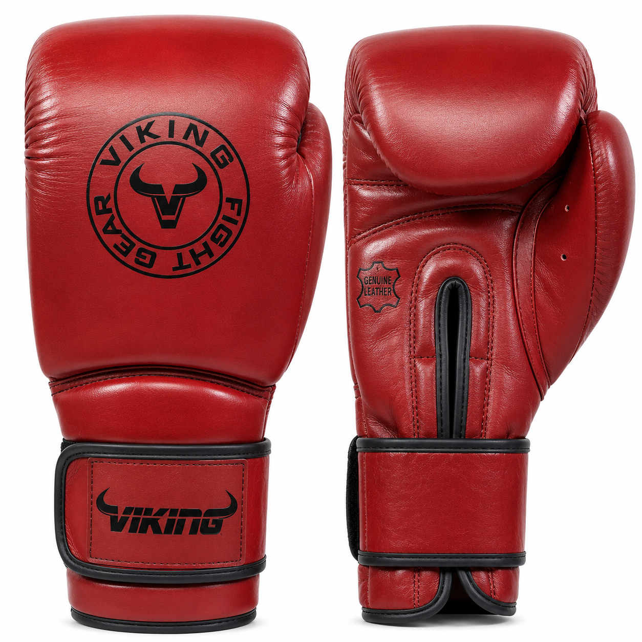 Viking Savage Leather Wrist Locking Boxing gloves