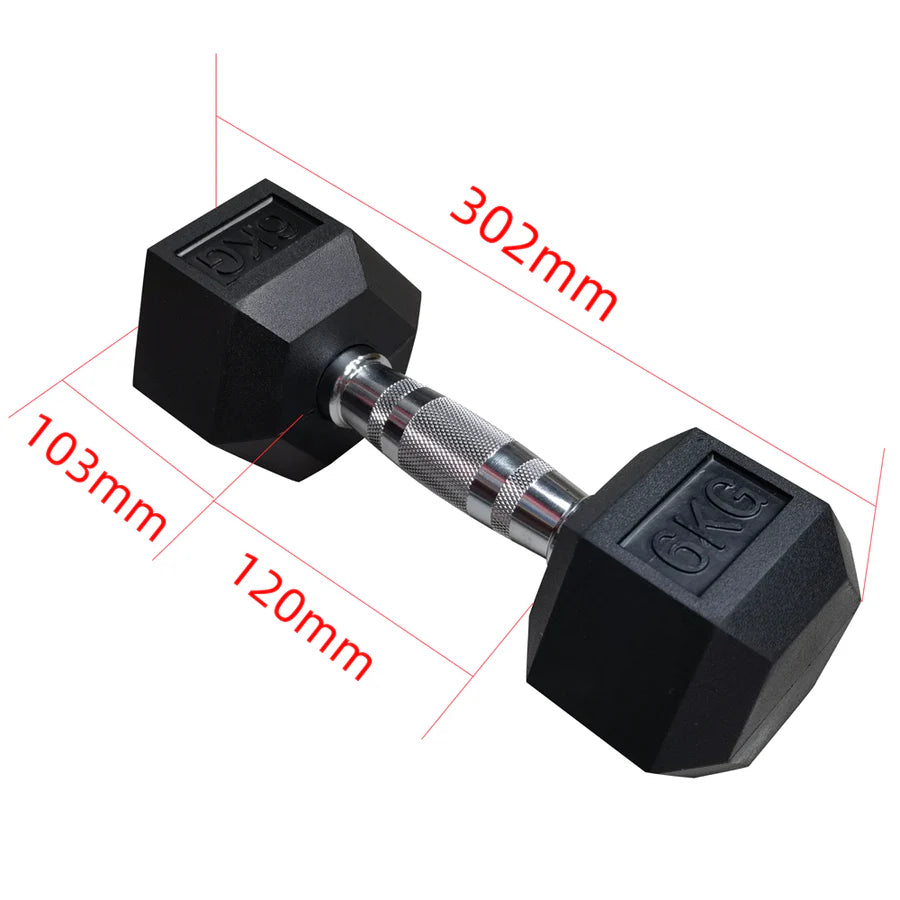 Viking Rubber Hex Dumbbells
