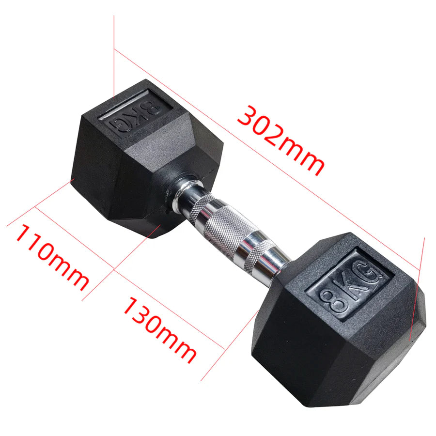 Viking Rubber Hex Dumbbells
