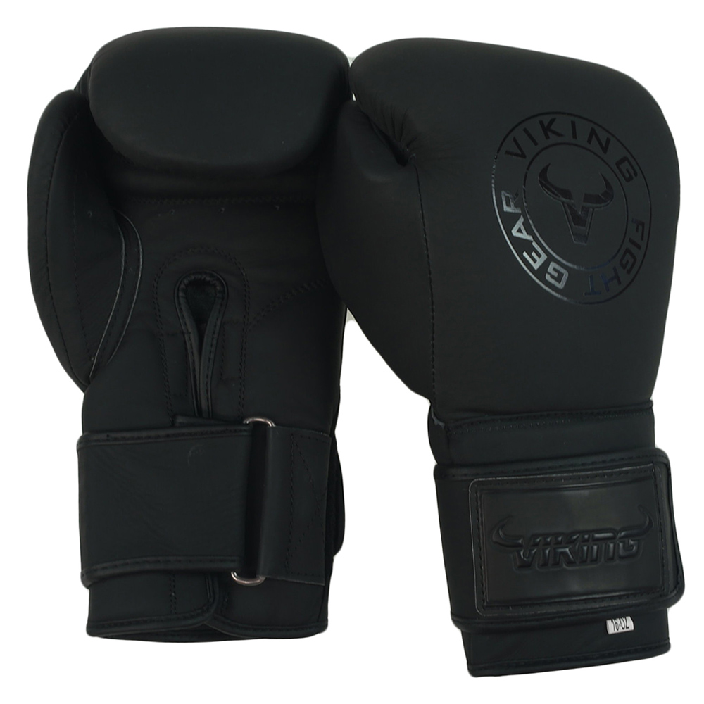 Viking Vader Matte Leather Boxing Gloves-0