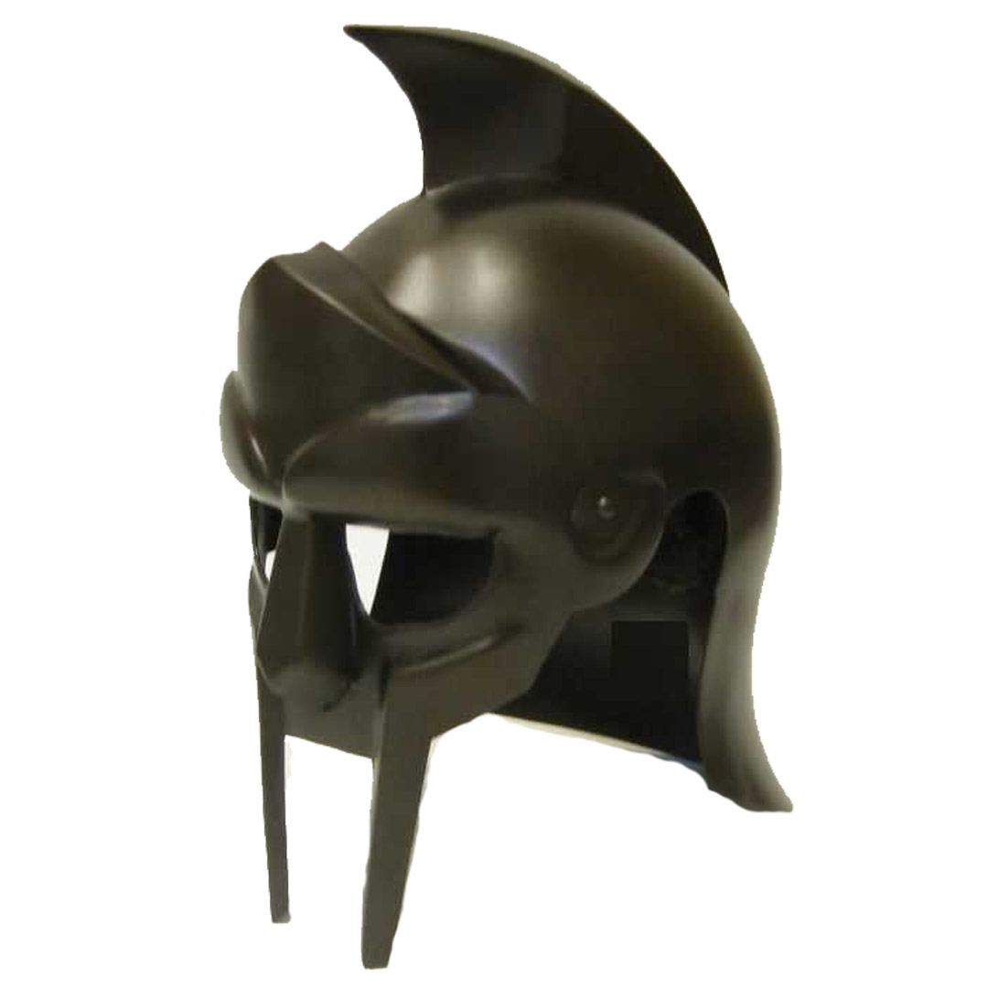 Steel Metal Antique Finish Gladiator Arena Helmet with Leather Liner inside-0